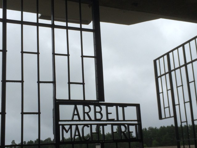 The gate to the Sachsenhausen Concentration Camp.