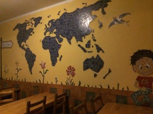 Common and Breakfast Room Wall, Central Globetrotters Hostel - Leipzig, Germany