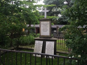 Søren Kierkegaard's monument (and those of his family members)